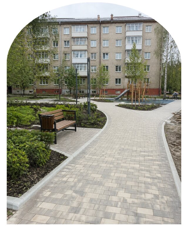 Благоустройство двора МКД под ключ в Городце от 253075 р. | Метпроект-Грд